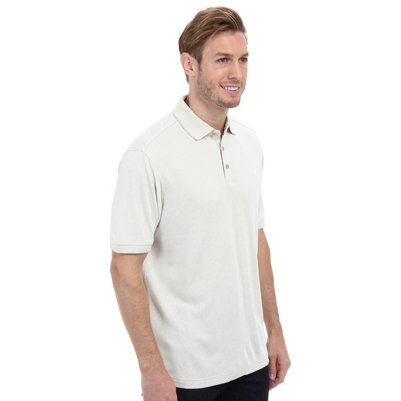 Tommy Bahama All Squared Eggshell Polo Shirt - Picture 2 of 8